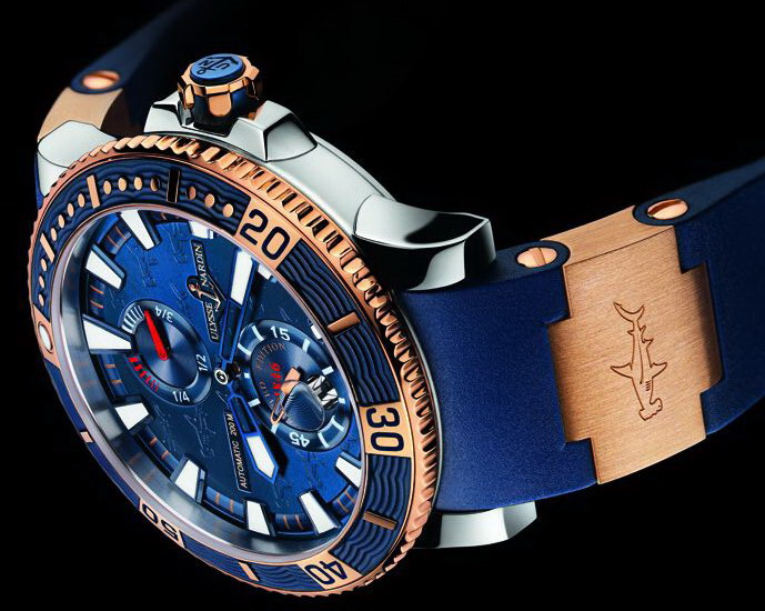 Чудовий ексклюзивний годинник Ulysse Nardin Diver Chronograph Hammerhead Shark