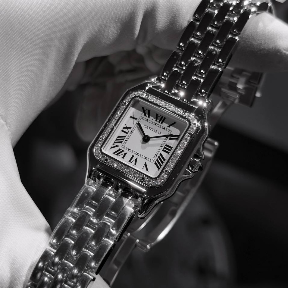 Новые часы Cartier Panthere De Cartier Medium Steel Diamonds W4PN0018 Киев