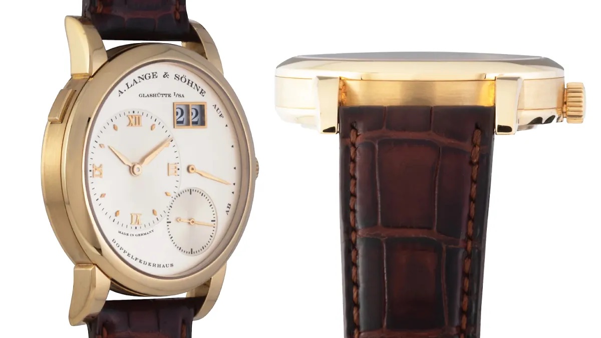 Корпус A. Lange & Söhne Lange 1 у жовтому золоті демонструє виняткову якість обробки