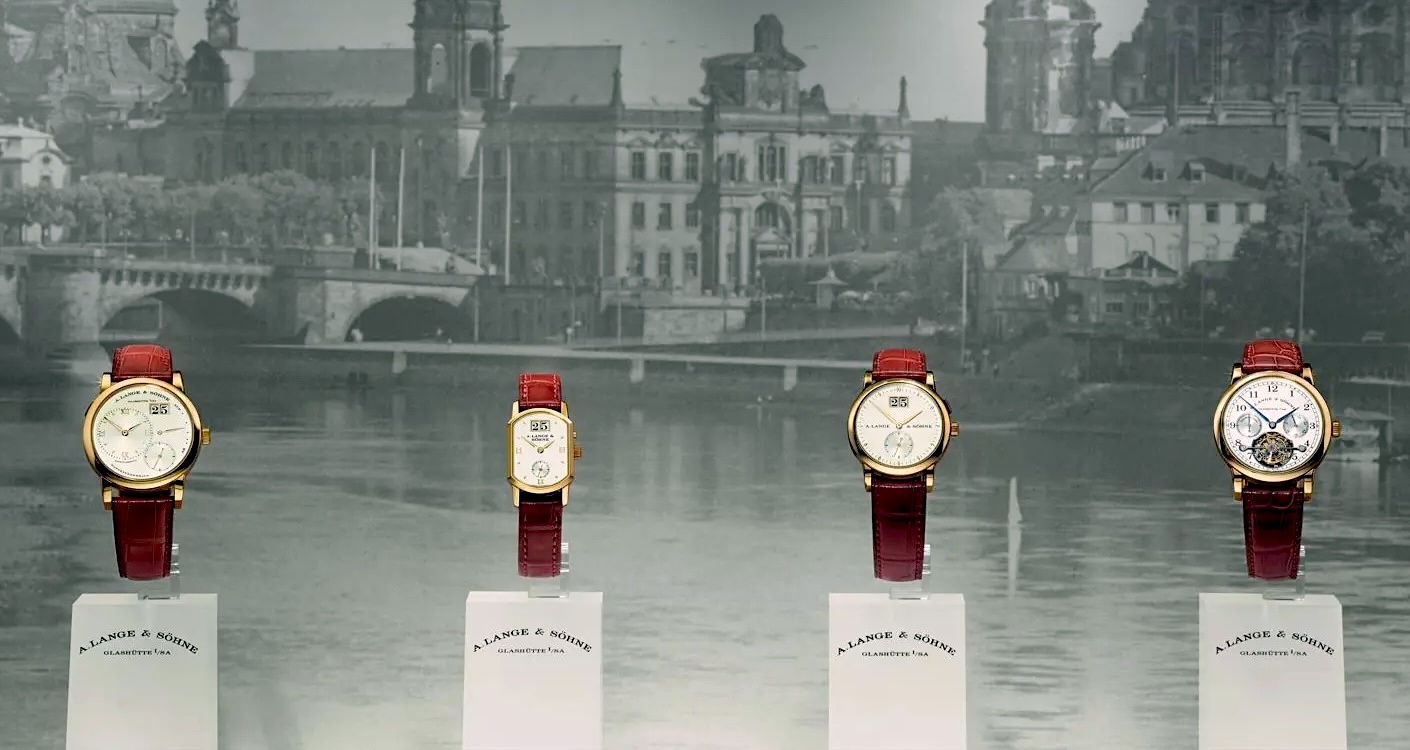 Чотири моделі першої колекції A. Lange & Söhne: Lange 1, Arkade, Saxonia і Tourbillon “Pour le Mérite