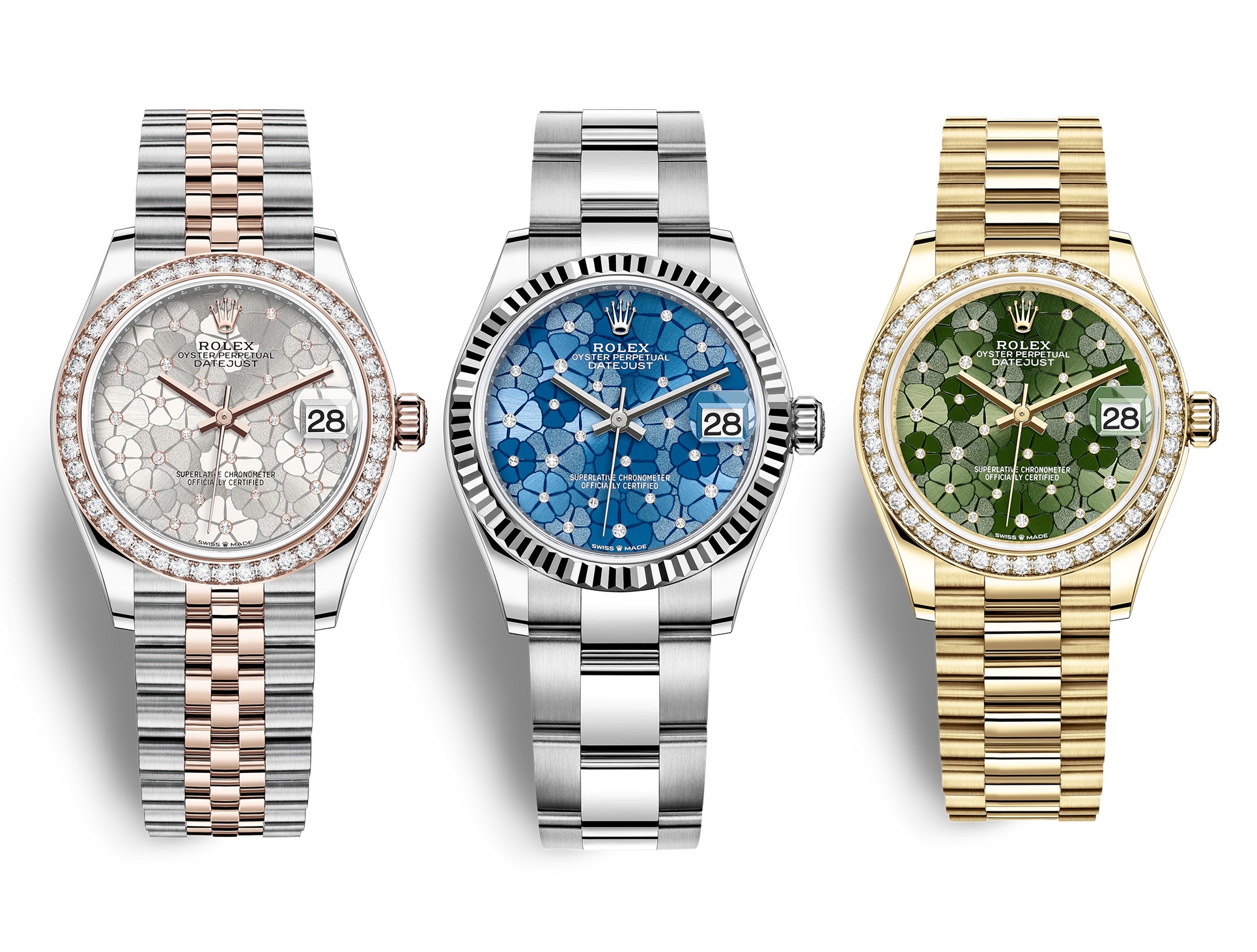 Годинник Rolex Datejust 31 із циферблатом Floral та діамантовими інкрустаціями