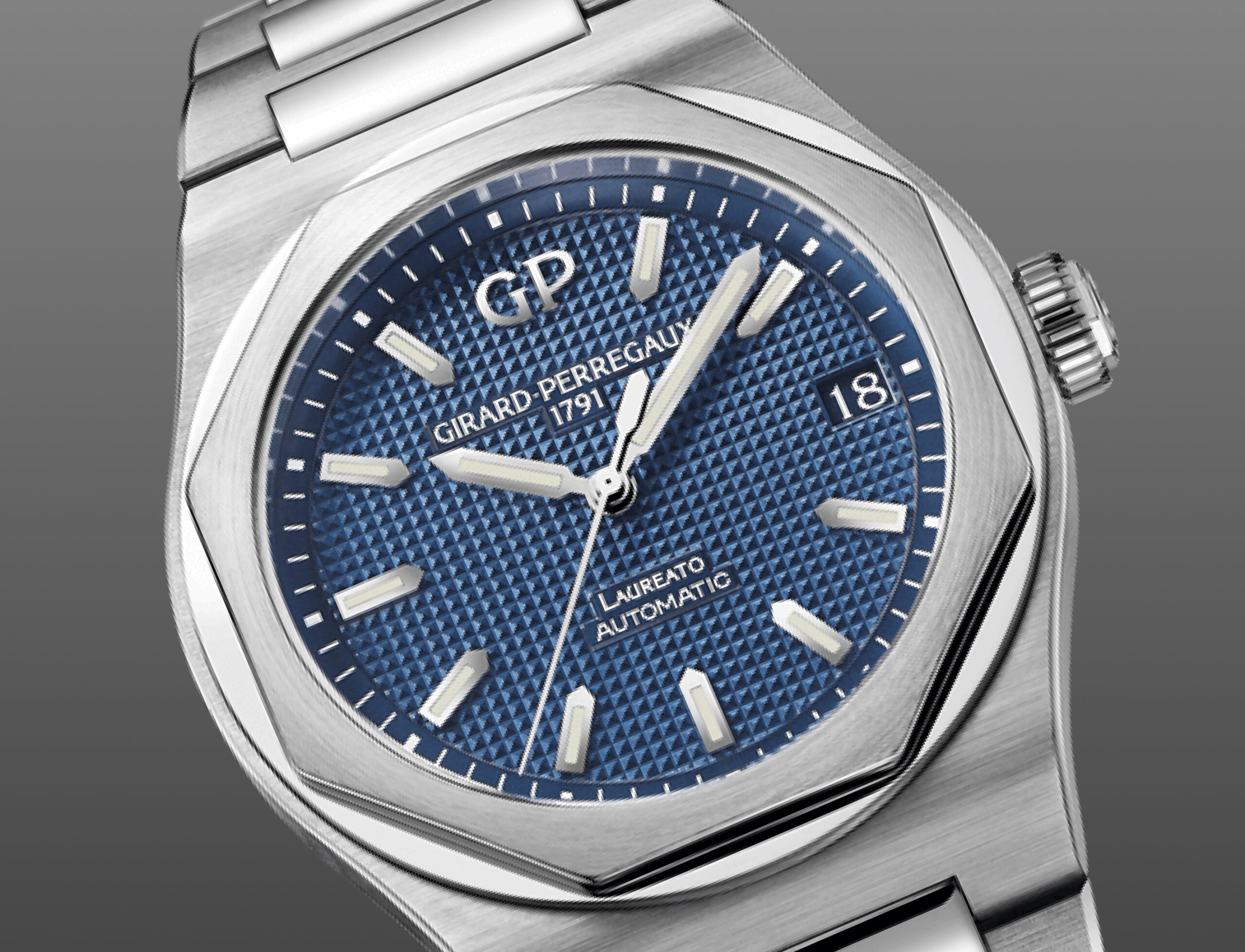 Girard-Perregaux Laureato 42 мм Automatic із синім циферблатом — огляд моделі