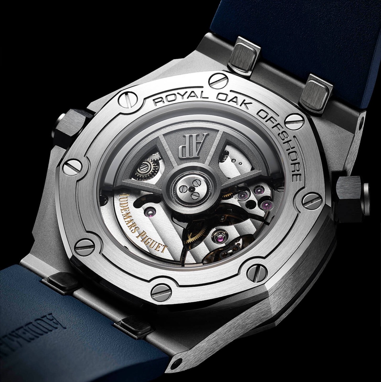 Мануфактурный механизм Audemars Piguet Caliber 4308 — автоматический калибр для Royal Oak Offshore Diver с отделкой Côtes de Genève и золотым ротором