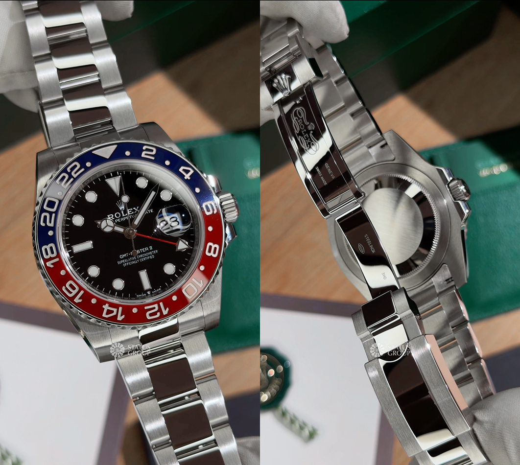 Часы Rolex GMT-Master II Pepsi ref. 126710BLRO со стальным корпусом 40 мм и красно-синим керамическим безелем Cerachrom